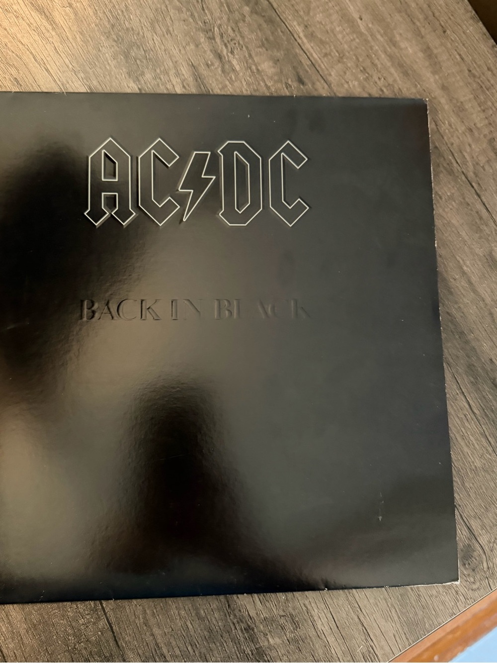 AC/DC Black Embossed Logo Album Cover